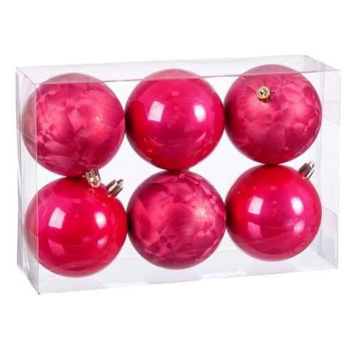Christmas Baubles Strawberry Plastic 8 X 8 X 8 Cm (6 Units) NUOVO