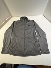 Under Armour Mens Running Windbreaker Full Zip Lightweight Small Fitted Gray