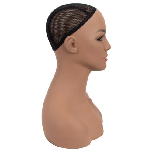 16.5" Realistic Mannequin Wig Head Manikin shoulder Bust Stand Display Hair CM-S - Picture 9 of 42