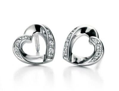 Fiorelli Ohrringe Zirkonia Band Herz Neu UVP 65,00 £ E5085C
