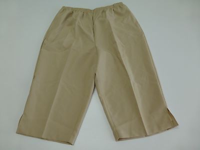 Blair Womens Size 2XL Beige Light Tan Elastic Waist Capri Pants