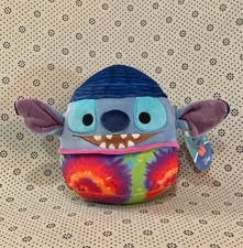 Stitch Squishmallow 7" Rainbow Tie-Dye Disney Lilo  Stitch Movie Disneyana