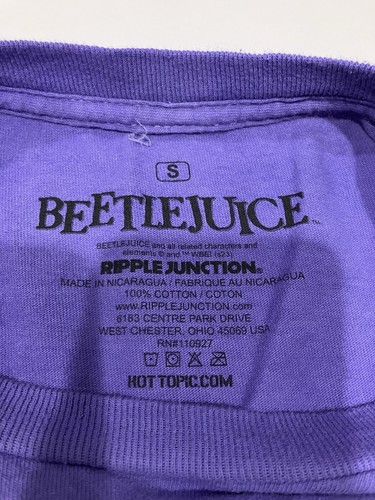 Beetlejuice Bio-Exorcist Ad T-Shirt unisex new Xmas shirt, Purple Retro Small - Picture 4 of 6