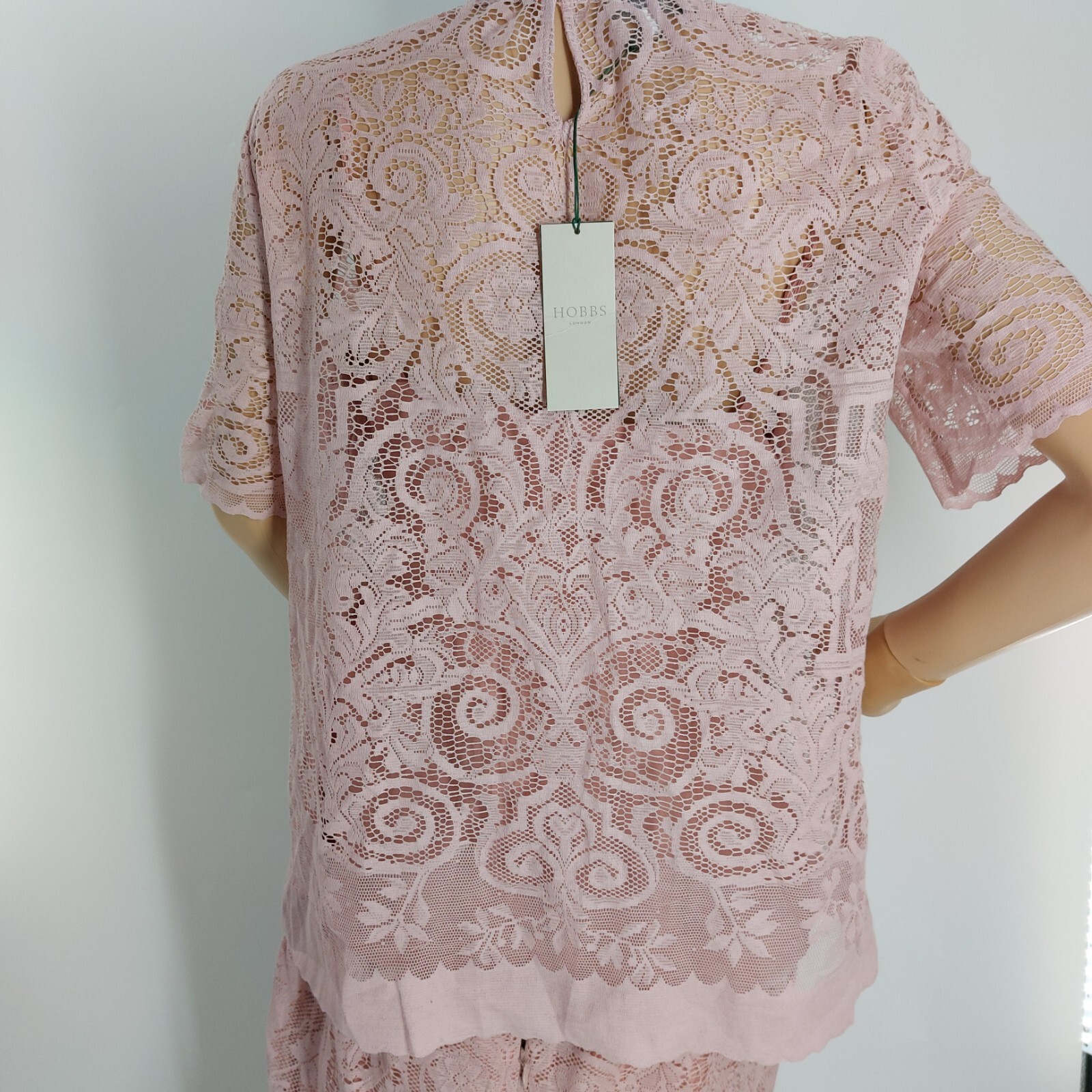 Hobbs Size 12 Top pink Lace Limited Edition  occasion rrp£149 image 7
