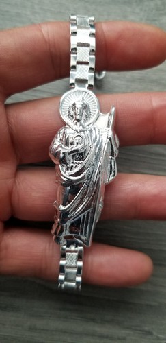 esclava de san Judas plata 925 mx 17.3g 8" 8mm / st jude bracelet. - 第 5/8 張圖片