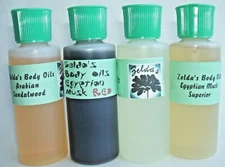 Zelda's Pure Natural Fragrance Body Oils Egyptian Musk Choose More Scents 2oz 