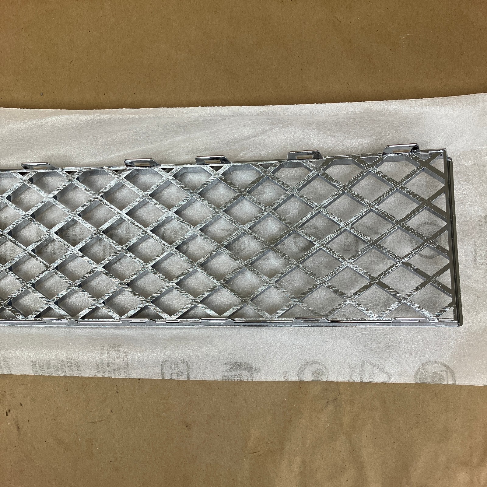 Bentley Continental GT 2020-2022 OEM Right Front Inner Bumper Grille Chrome