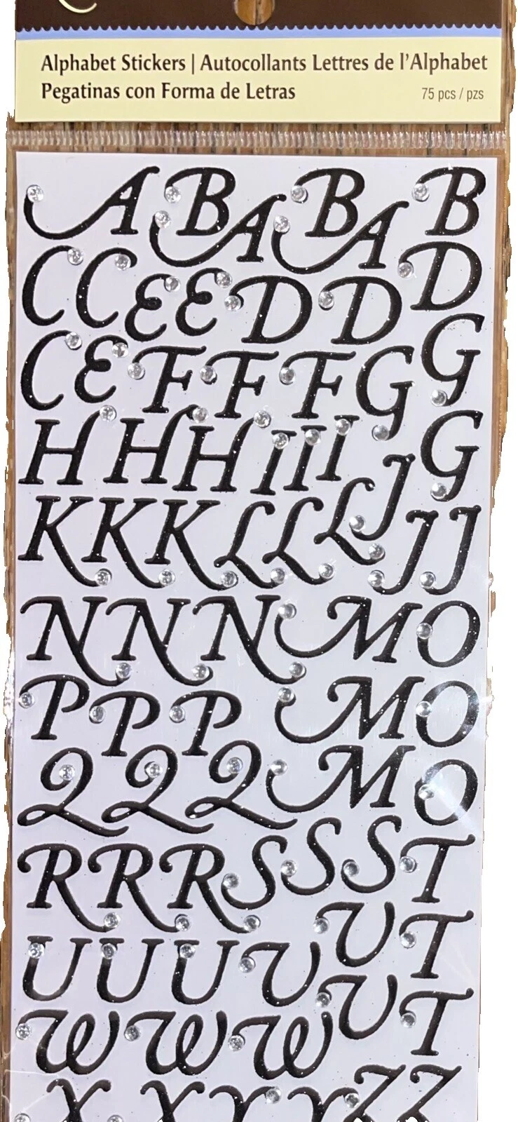 Alphabet, Numbers Dimensional Scrapbooking Stickers
