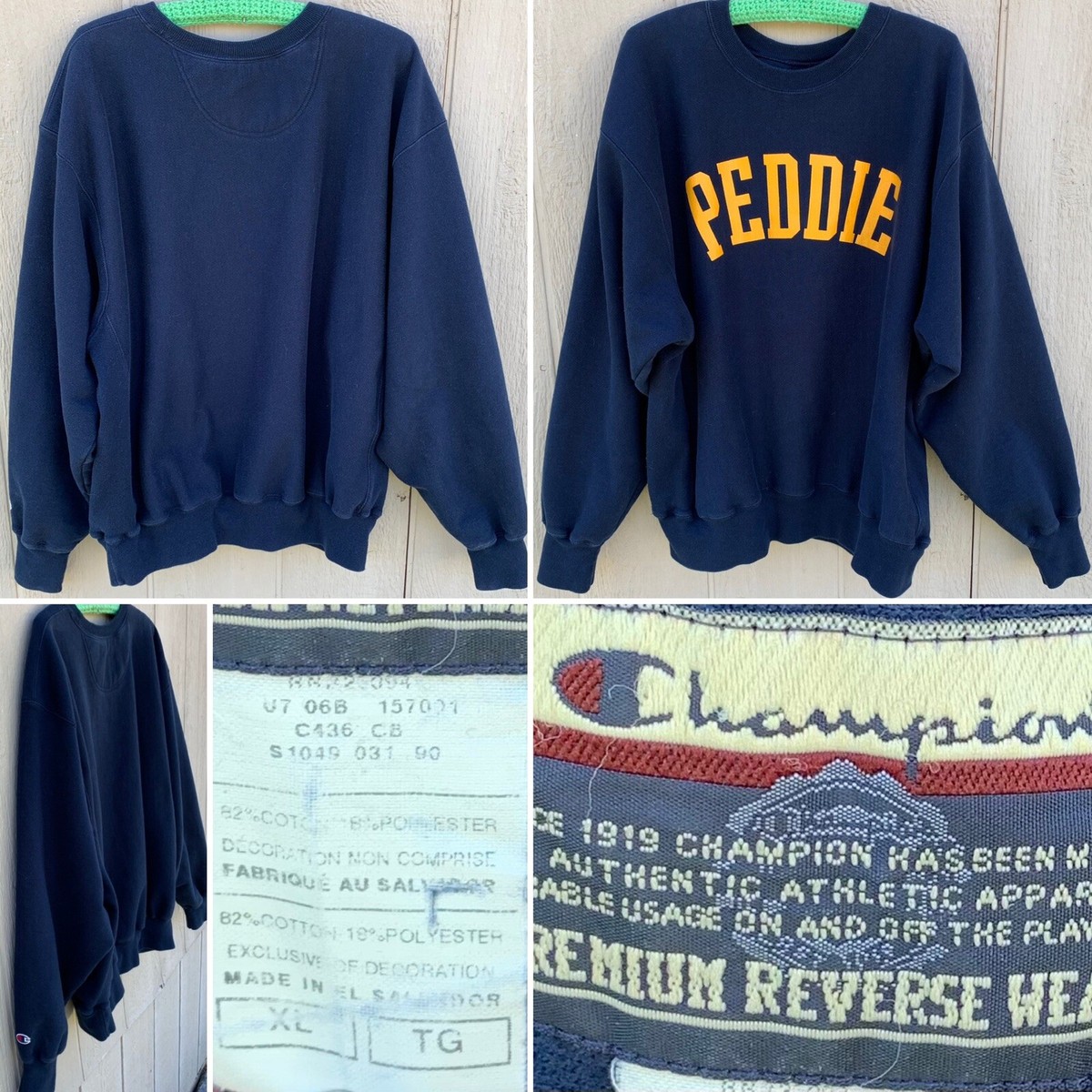 PEDDIE school long sleeve pullover sweatshirt Champion Premium