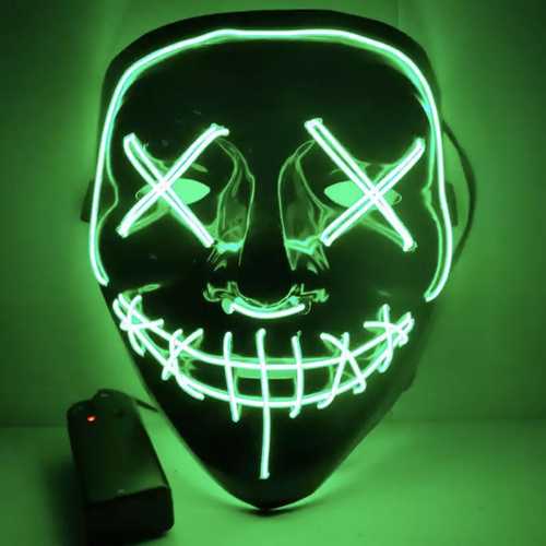 Funny fête clubbing éclairage led masque purge costume fête rave cosplay 3 modes - Photo 12 sur 19