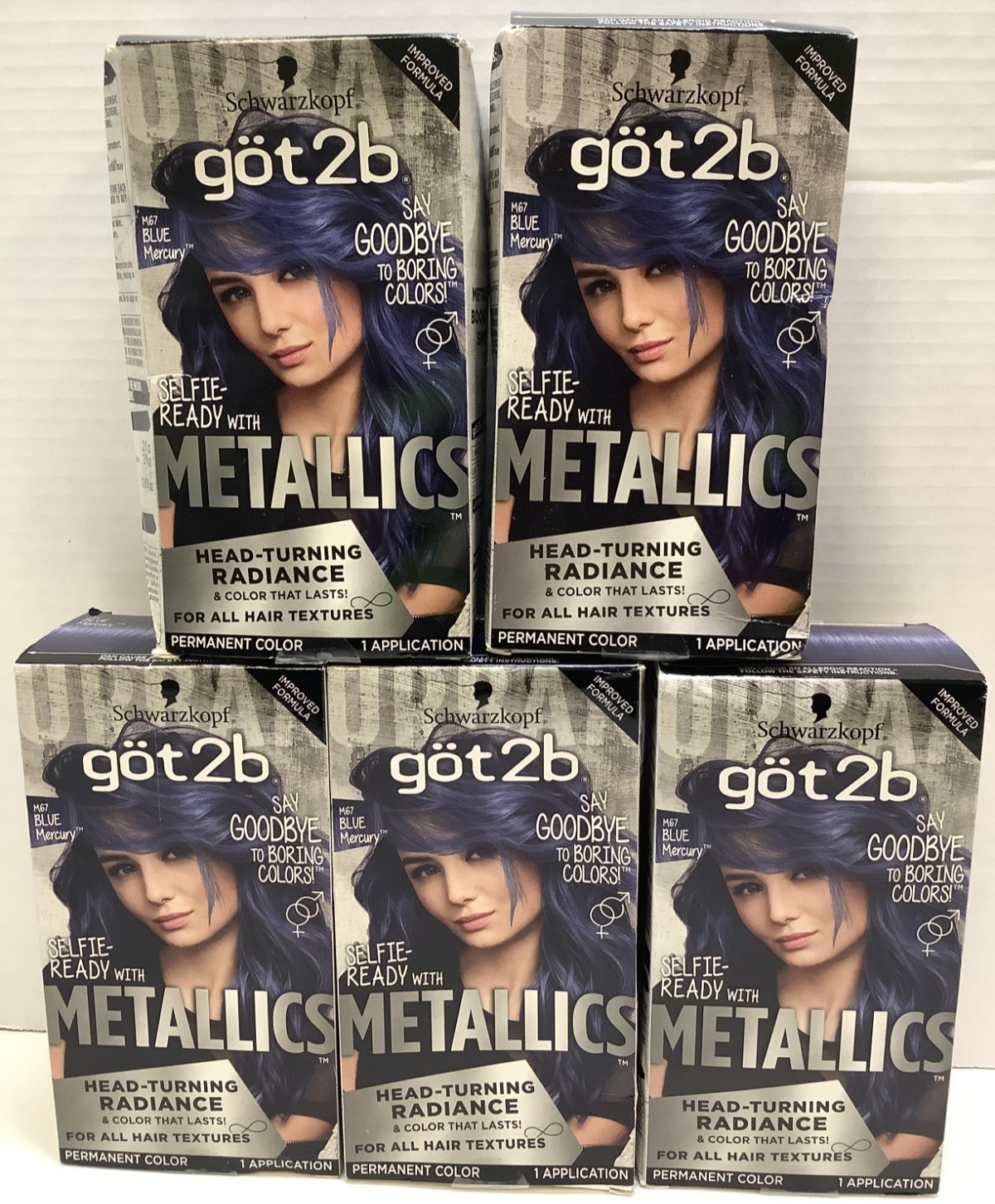 Schwarzkopf Got2b Metallics Permanent Color, M67 Blue Mercur