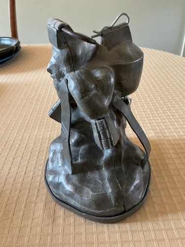 Antique banquet size St. Nicholas pewter ice cream mould mold