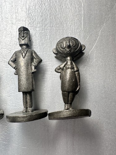 #28U Monopoly Cartoon Network 2001 3 Pewter Figures Mover Tokens - Picture 4 of 9