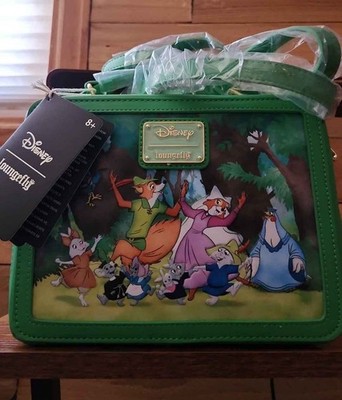Loungefly DISNEY Robin Hood Green Vintage Lunchbox Crossbody Bag