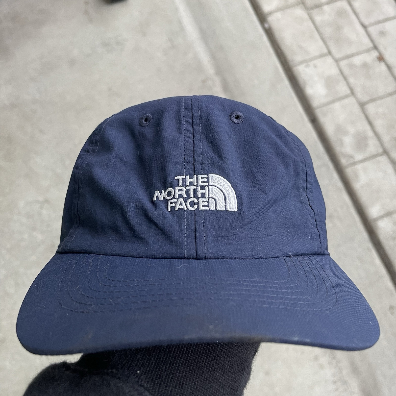 Vintage 90s The North Face UPF 30 Blue Nylon Adjustable Sun Hat