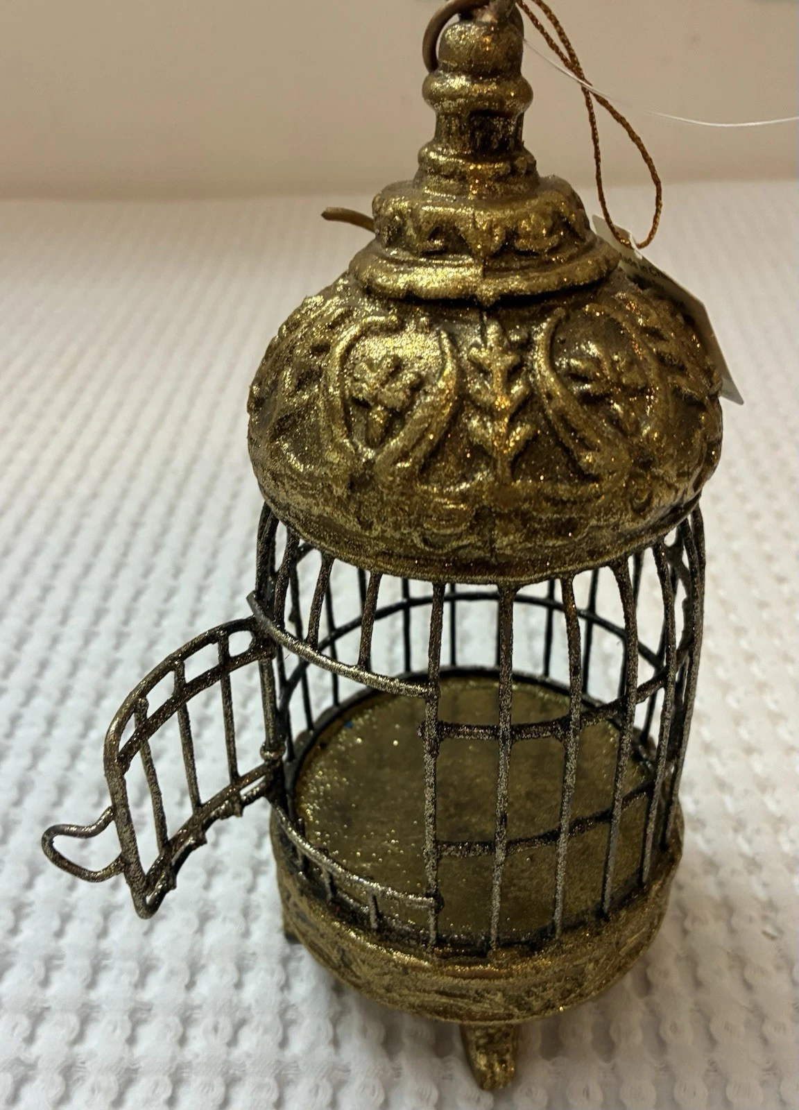 Vintage Mini Bird Cage Golden