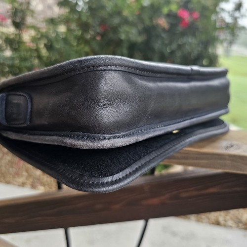 Vintage Coach 9755 Penny Pocket Rectangle Purse Black Leather Crossbody Classic - Picture 4 of 8