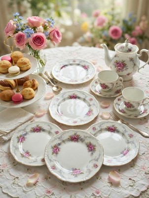 Royal Albert Tranquility 6er Set Beilagenteller Top Zustand Bone China Neuwertig