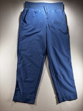 SPANX AirEssentials On The Move Women s Pants Tapered Leg Med Blue Casual