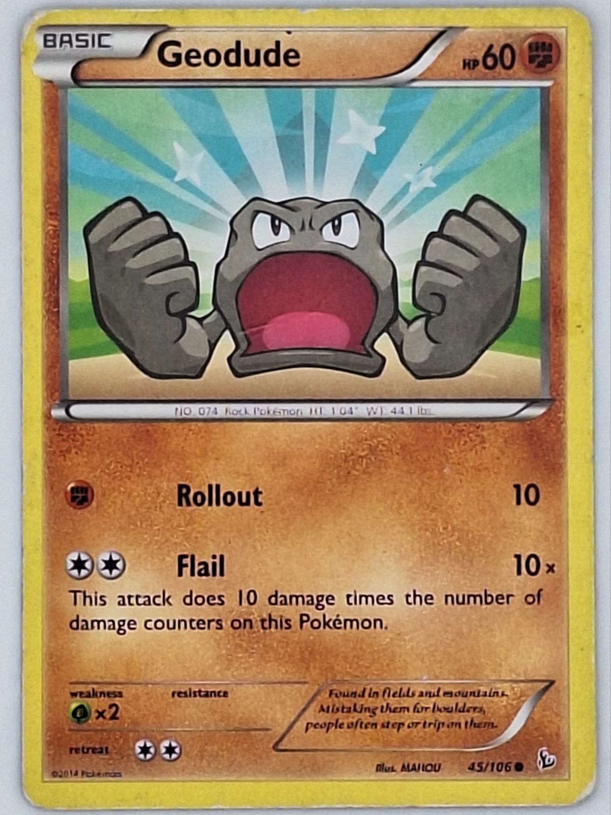 Geodude 45/106 Pokemon - XY Flashfire HP