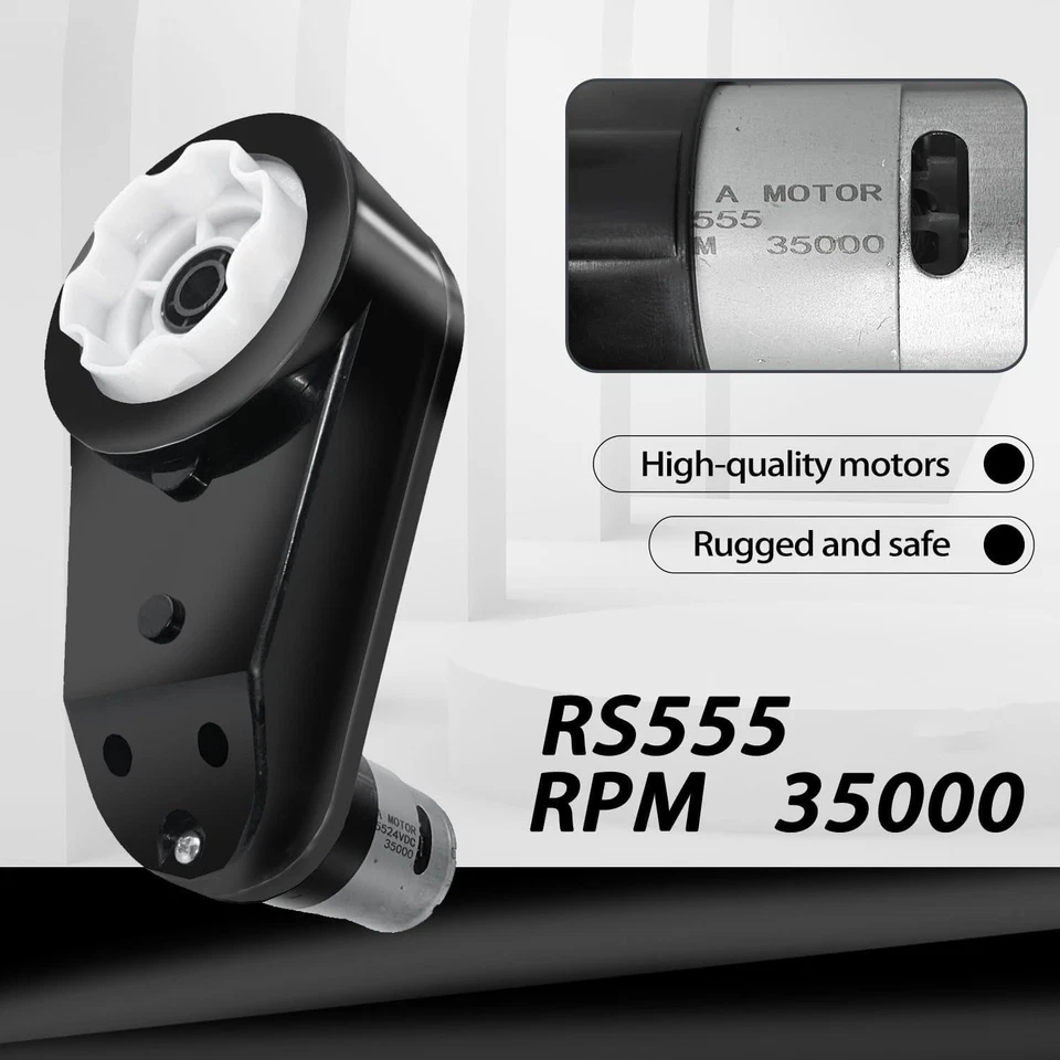 Caja de cambios y motor de ruedas eléctricas de 12 V 2 piezas para niños Jeep paseo en juguetes de alta velocidad Foto 4 de 4