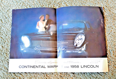 Original 1958 Lincoln All Lines Sales Brouchure (10 pages)