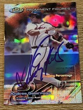 1999 Topps Finest Prominent Figures 374/847 Andres Galarraga Autographed #PF18