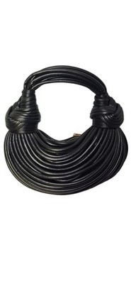 Women s Hand-woven Clutch Bag Creative Noodles Rope Underarm Hobo Bag Black 