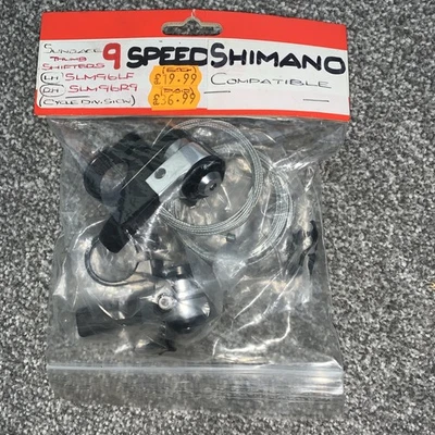 Sun Race 9 Speed Left And Right Thumb Shifters. Shimano Compatible - Image 1 of 2