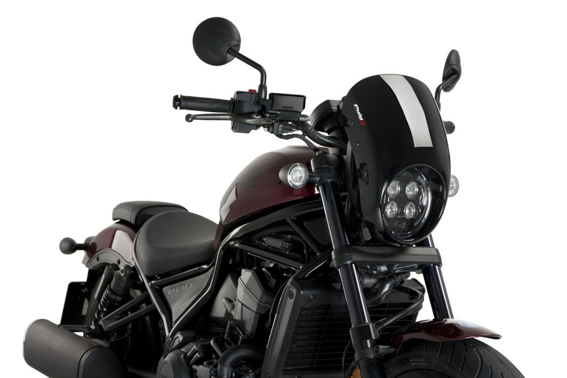 Puig Anarchy Screen | Black | Honda CMX 1100 Rebel 2021>Current