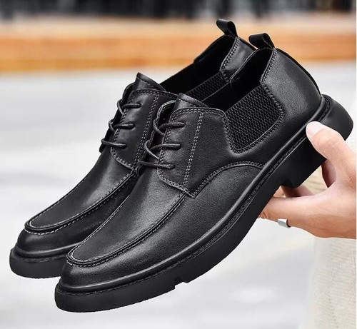 Retro Men's Round Toe Lace Up Leather Formal Dress Work Driving Shoes size - Picture 9 of 11