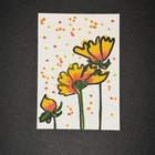 Original ACEO acrylic painting - Marigolds floral art by geekella — photo 1