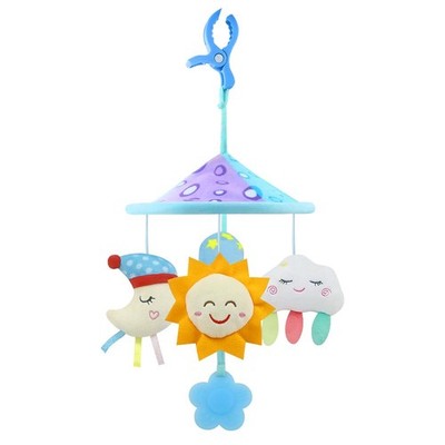 Baby pram Mobile Toys, Stroller Toys with Soft Rattle for 0 Months+ (Sky) blue 