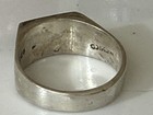 VTG Sterling Silver MEN MEXICO TAXCO Abalone Inlay Tapered Band Ring Size 8.5 5g — photo 10