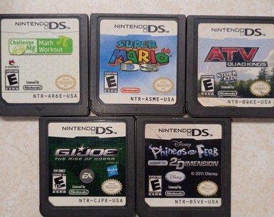 Nintendo DS Games Lot of 5 Super Mario ATV GI Joe Phineas and Ferb