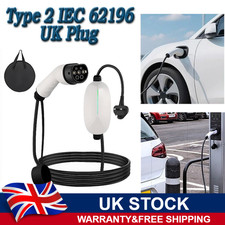 Electric Vehicle Car Charger 13A EV Charging Cable Type 2 3 Pin Plug Protable UK