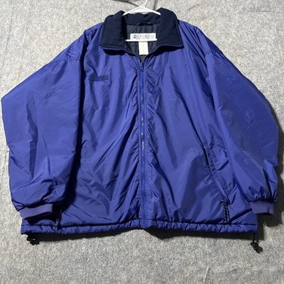 Columbia Full Zip Winter Coat Womens 2W 2X Blue Nylon Blend Outdoors Jacket Barn