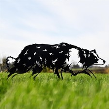 New Black Steel Border Collie Sheepdog Silhouette
