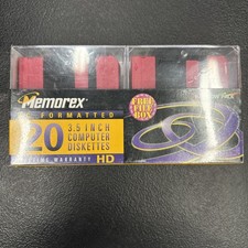 20 Memorex 3.5 HD Rainbow Pack Computer Disks IBM Format Brand New 
