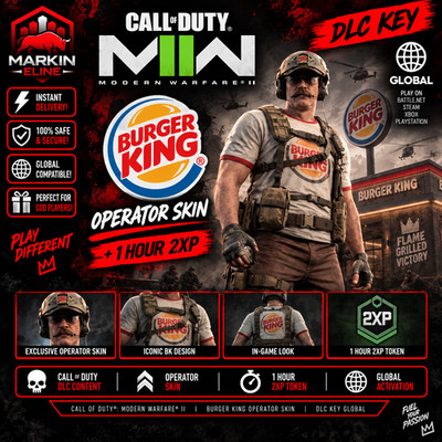 CALL OF DUTY: MODERN WARFARE II |  BURGER KING OPERATOR SKIN  (DLC) GLOBAL  