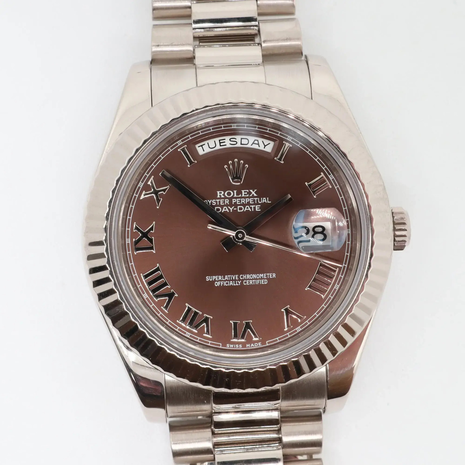 2000's Rolex 218239 President Day-Date II 41mm 18K White Gold