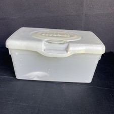 Huggies Wipes Container Full Size Pop Up Feature EMPTY Plastic White L101 READ