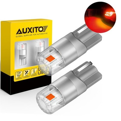 Pair LED T10 W5W 194 168 Interior Parking Map Dome Light Bulbs Red 3030SMD 2US2T