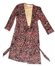 Diane Von Furstenberg Vintage Women's Size 8 Snake Print Wrap DRESS 100 Silk