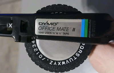 Dymo Office Mate II Label Maker 1540 Hand-Held Embossing 3/8 & 1/2 Tape Vintage