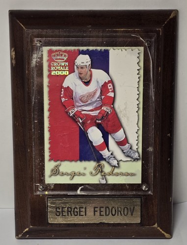 1999 Sergei Fedorov Pacific Crown Royale Hockey Card Framed Plaque NM