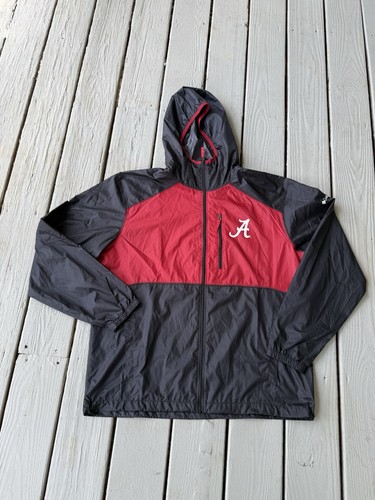 Columbia Alabama Crimson Tide Colorblock Giacca con Zip Imballabile Taglia Large