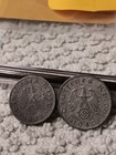 2 Damaged 1 Reichspfennigs ~ Germany, Heavily Circulated , Damaged , 3rd Reich — photo 7