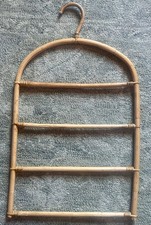 Vintage 1970  s Bamboo Clothes Hanger - Towel Rack - Boho Decor