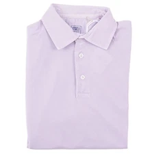 Fedeli 'North' Garment-Dyed Lavender Pique Cotton Polo Shirt M (Eu 50)   NWT